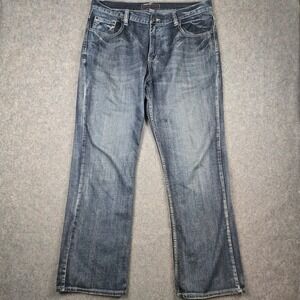 Baileys Point Bootcut Jeans Mens 38x34 Blue Faded Denim Skater Y2K Grunge